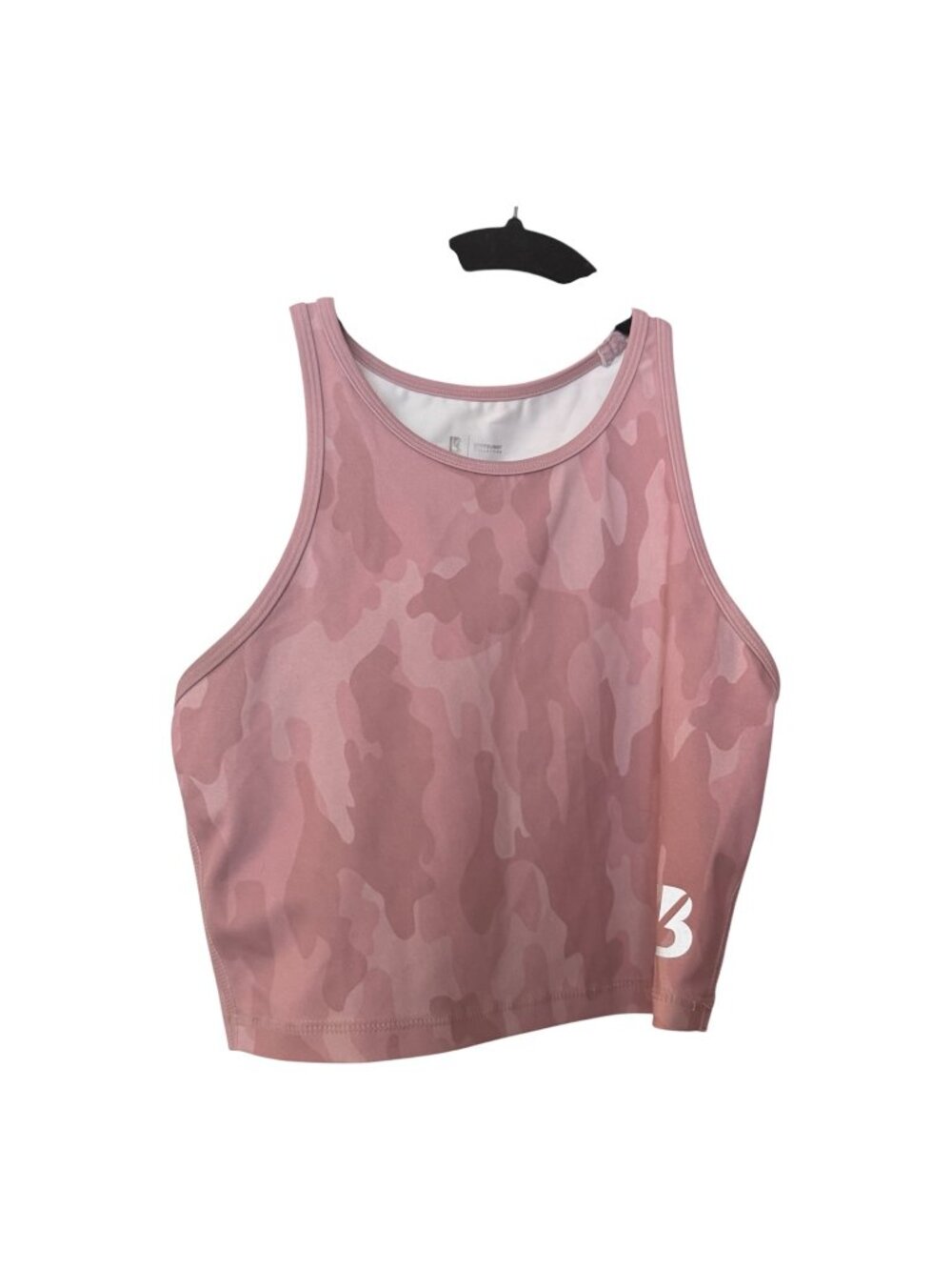 Buffbunny Aurora Crop Top Pink Camo Women's M High Neck Workout Tank Gym